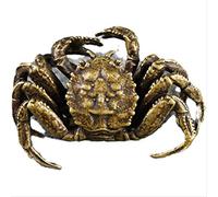 Antique Bronzo Piccolo Granchio Statua tè Ornamento Pet Ornament Puro Ottone Solido Animale in Miniatura figurina Vintage Decorazione Domestica Accessori artistici Collezione