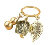 Antique Chain Chain Pure Brass Gurd Guida Pendant Leaf Feop Talanello per Auto Pixiu