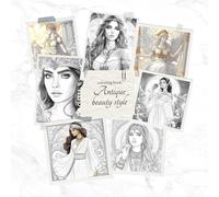 Antique Fashion Style Coloring Book: 36 Elegant Pages of Timeless Women Inspired by Ancient Cultures: paperbook