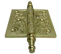 Antique Hardware Depot HG104 - Cerniera decorativa decorativa in stile vittoriano, in ferro battuto anticato, per porte, armadi, stile vintage, 15,2 cm, colore: oro