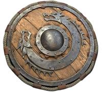 Antique House Craft - Scudo vichingo medievale in legno, design unico, armatura medievale per guerrieri medievali, pronto per la battaglia, scudo medievale, da collezione, Trasparente, grande