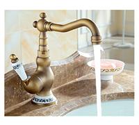 Antique Kitchen Faucet 360 Miscelatore lavello girevole Miscelatore Moda Fashion Gold Lavello Rubinetto Rame Caldo e Coldina(Style 1)