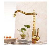 Antique Kitchen Faucet 360 Miscelatore lavello girevole Miscelatore Moda Fashion Gold Lavello Rubinetto Rame Caldo e Coldina(Style 4)