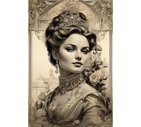 Antique Notebook for Women: Romantic Vintage Journal with Soft Matte Cover and 120 Lined Pages, 6x9 inches: Perfect for journaling, poetry, or as a thoughtful gift for someone who loves vintage charm