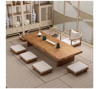 Antique Table Japanese Coffee Table Floor Tea Table Laptop Tatami Table Multifunctional Low Table for Living Room, Dining Room, Tea (Color : Brown, Size : 140x60x35cm)