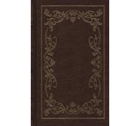 Antique Vintage Composition Notebook Journal, Paperback Cover with Leather Design, Brown with gold floral borders, Notes for Home Work and School, 5" ... Lined Paper, Perfect Gift and Decor Display