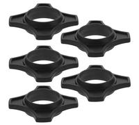 Antirollio per Microfono Nero in Plastica 5 Pezzi | Microfoni Dinamici e Fili, Antiscivolo, per Tavolo e Canto in Famiglia, Set da Cinque