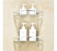 Antiruggine Caddy Doccia Ripiano,Angolo Doccia Caddy, 2 livelli di bagno angolo cestino,Antico doppio angolo Bagno Mensola per mantenere Sapone Shampoo detergente viso