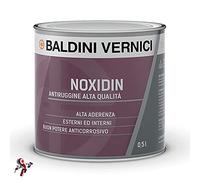 Antiruggine per ferro e legno interni esterni Baldini Vernici Noxidin 500 ml colori rosso o grigio (GRIGIO 174)