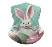 Antiscivolo Bandana, Passamontagna Happy Easter Eggs Bunny Tail Protezione UV Sciarpa a Mezza Faccia per Bambini Arrampicata Outdoor