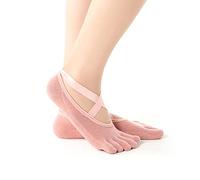 Antiscivolo Calze Donna - 1 Paia Calzini Pilates Antiscivolo per Yoga,Pilates, Pure Barre, Balletto, Danza, Fitness, Ballo a Piedi Nudi(rosa)