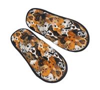 Antiscivolo Ciabatte In Feltro Dogs Different Breeds Calde Slippers Comode House Shoes Per Donne, Uomini, Viaggi M