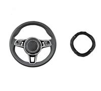 antiscivolo in stile sportivo unisex in pelle Buona traspirabilità in poliuretano traspirante coprivolante Nero,Coprivolante Auto Universale,Antiscivolo Fondo Piatto Copertura Volante Auto