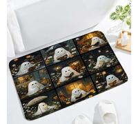 Antiscivolo per pavimenti bagnati Zerbini per esterni Spooky Gothic Cute Cartoon Ghost Reading Book Tappeto d'Ingresso Tappetino WC 40×60cm per Cucina,Corridoio,Porta d'Ingresso