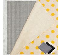 Antiscivolo per Tappeti 110 x 130 cm Riutilizzabile, Inodore, Tagliabile, Lavabile e Personalizzabile Nelle Dimensioni, Tappeto Antiscivolo Multiuso Perr Moquette, grigio marrone