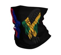 Antiscivolo Sciarpa al Collo,Haitian And Jamaica Jamaican Flag Wing,Passamontagna Versatili Cerchietto per Capelli per Donna Motocicletta Adulto 26X30cm