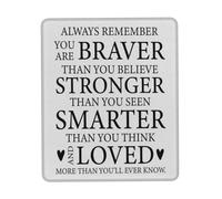 Antiscivolo Tampone per Mouse, Always Remember You Are Braver Than You Believe Tappetino per Il Mouse Bordi Cuciti Gaming Mousepad per Casa PC Computer