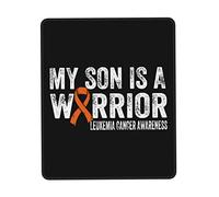 Antiscivolo Tampone per Mouse, My Son is A Wor Ribbon Leukemia Cancer Awareness Tappetino per Il Mouse Bordi Cuciti Gaming Mousepad per Computer Laptop Notebook