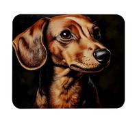 Antiscivolo Tappetino per Il Mouse Anti-Slip Rubber Cute Custom Pattern_Brown Dachshund Dog Gaming Mousepad Tappetino per Mouse 25x30cm per Computer,Ufficio,Laptop