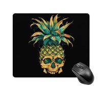 Antiscivolo Tappetino per Il Mouse Cool Pineapple Skull Printed 25X30Cm, Tappetini Mouse Ergonomico Gaming Mousepad per Computer Casa Pc