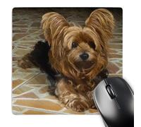 Antiscivolo Tappetino per Il Mouse Cute Yorkshire Terrier Dog 25X30Cm, Tappetini Mouse Bordi Cuciti Gaming Mousepad per Casa Pc Ufficio