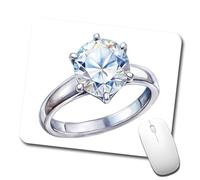 Antiscivolo Tappetino per Il Mouse Diamond Ring Engagement Engaged Wedding Proposal 25X30Cm, Tappetino per Mouse Ergonomico Gaming Mousepad per Casa Computer Pc