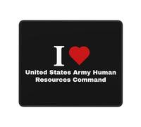 Antiscivolo Tappetino per Il Mouse, I Love United States Army Human Resources Command, Superficie Liscia Tappetino per Mouse, Gaming Mousepad, 25X30cm, Computer, PC, Ufficio