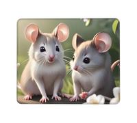 Antiscivolo Tappetino per Il Mouse, Rat in Love, Multifunzionale Tappetino per Mouse, Gaming Mousepad, 25X30cm, Notebook, PC, Casa