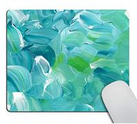 Antiscivolo Tappetino per Il Mouse Teal Blue Oil Paint Texture Gaming Mousepad Tampone per Mouse 25x30cm per Ufficio,Computer,Casa