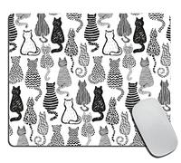 Antiscivolo Tappetino per Il Mouse Tract Kitten with Cute Tail Gaming Mousepad Tampone per Mouse 25x30cm per Notebook,Casa,Laptop