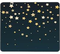 Antiscivolo Tappetino per Mouse, Golden Stars at Night Glitter Stars Design Tappetino per Il Mouse Antipolvere Gaming Mousepad per Casa PC Notebook