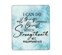 Antiscivolo Tappetino per Mouse, I Can Do all Things Through Christ Tappetino per Il Mouse Bordi Cuciti Gaming Mousepad per Casa PC Notebook