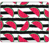 Antiscivolo Tappetino per Mouse, Red Watermelon Blake White Stripes Tappetino per Il Mouse Bordi Cuciti Gaming Mousepad per Casa PC Notebook