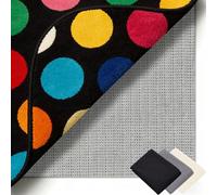 Antiscivolo Tappeto 90 x 125 cm Riutilizzabile, Inodore, Tagliabile, Lavabile e Personalizzabile Nelle Dimensioni, Sottotappeto Antiscivolo in PVC Perr Moquette, grigio marrone