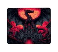 antisfilacciamento Tappetino Mouse, Dragon Red Black Gothic Tappetino per Il Mouse Ergonomico Gaming Mousepad per Notebook Laptop Ufficio