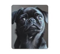 antisfilacciamento Tappetino per Il Mouse, Cute Black Pug Dog, Antiscivolo Tappetini Mouse, Mousepads, 25X30cm, PC, Laptop, Casa