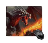 Antisfilacciamento Tappetino per Il Mouse Dragon And Human War Printed 25X30Cm, Tappetino per Mouse Multifunzionale Gaming Mousepad per Ufficio Casa Laptop