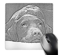 Antisfilacciamento Tappetino per Il Mouse Miscellaneous Photography Pet Labrador Dog Rendering Chocolate 25X30Cm, Tappetini Mouse Bordi Cuciti Gaming Mousepad per Notebook Casa Computer