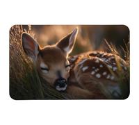 antisfilacciamento Tappetino per Il Mouse, Sleeping Cute Baby Deer, Pratica Tappetino per Mouse, Gaming Mousepad, 25X30cm, Notebook, Casa, Laptop