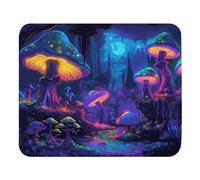 antisfilacciamento Tappetino per Il Mouse World of Magical Mushrooms Gaming Mousepad Tampone per Mouse 25x30cm per Casa,Laptop,Computer