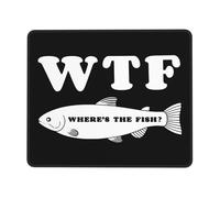 antisfilacciamento Tappetino per Il Mouse, WTF Where's The Fish, Lavabile Tappetini Mouse, Gaming Mousepad, 25X30cm, Computer, PC, Ufficio