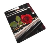 antisfilacciamento Tappetino per Mouse, Red Roses On Piano Tappetino per Il Mouse Personalizzato Gaming Mousepad per Computer PC Notebook