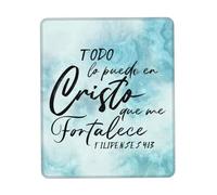 antisfilacciamento Tappetino per Mouse, Todo Lo Pued En Cristo Que Me Fortalece Tappetino per Il Mouse Superficie Liscia Gaming Mousepad per Ufficio Laptop Notebook