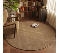 Antislip Round Office Chair Mat for Hardwood Floors Gaming Carpet Protector Low Pile Rug for Rolling Chairs 250 cm Coffee Durable Stylish & Nonslip Design