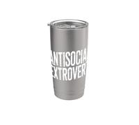Antisocial Extrovert Personalità sociale Introverso - Bicchiere termico in acciaio inox doppia parete