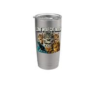 Antisocial Feline Introvert Lone Wolf Cat Mode Bicchiere termico in acciaio inox doppia parete