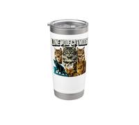 Antisocial Feline Introvert Lone Wolf Cat Mode Bicchiere termico in acciaio inox doppia parete