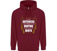 Antisocial I Prefer Di Andare A Caccia Felpa Uomo