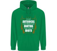 Antisocial I Prefer Di Andare A Caccia Felpa Uomo