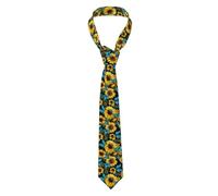 antisporco Cravatta Uomo Sunflower Blue Morpho Cravatte Elegante Cravattino per Completo per Uomo Accessori Festa